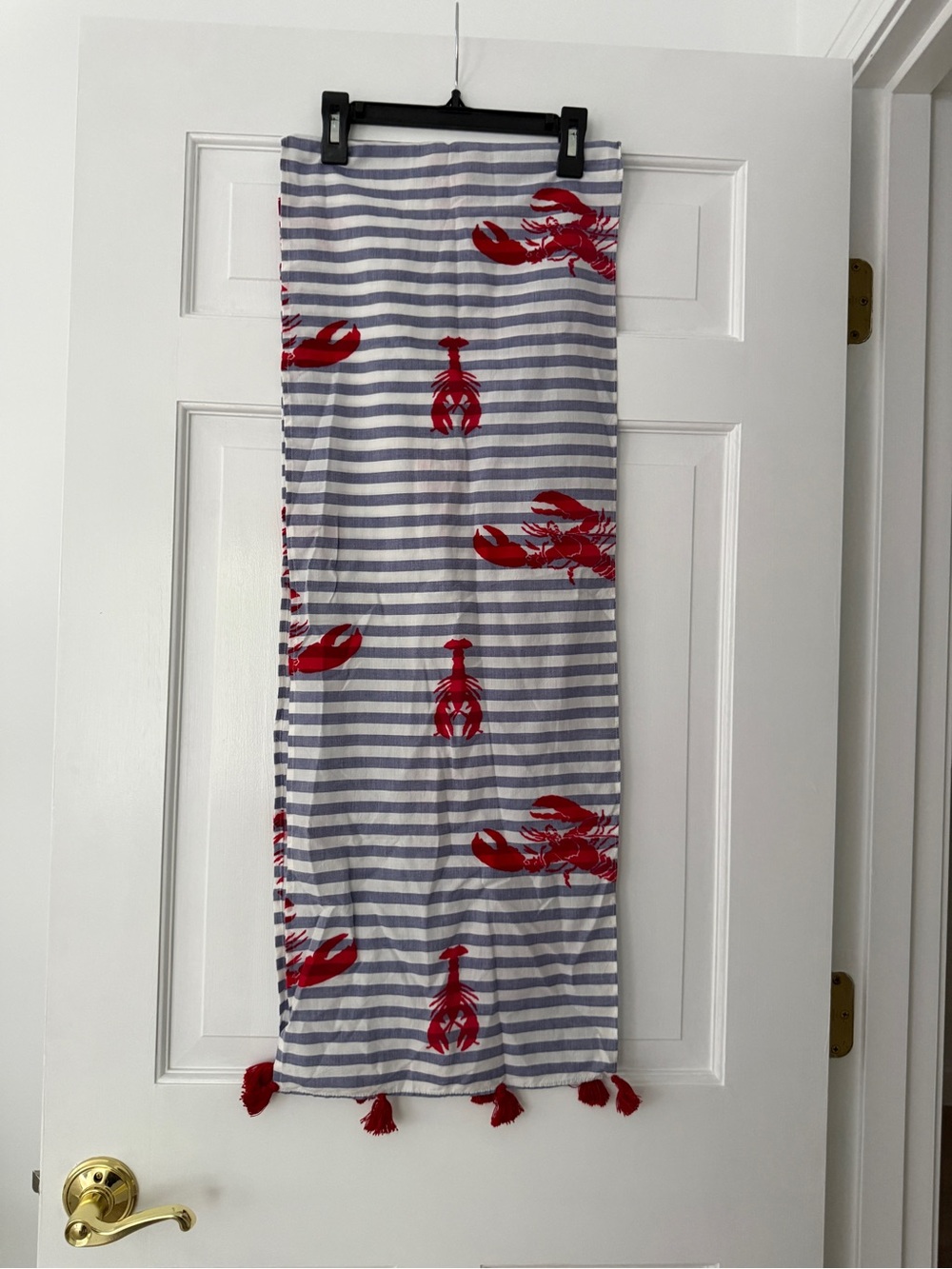 Lobster scarf 70x12” like new!
